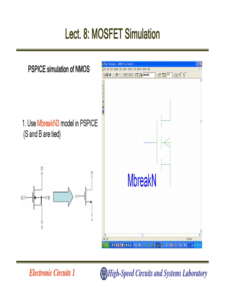 Pspice Mosfet Pdf Mosfet Electronic Circuits