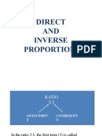 Direct and Invese Proportion