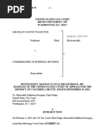 02-02-2023 Us Tax Court - Motion Stay Proceeding - Case No. 23105-18 W