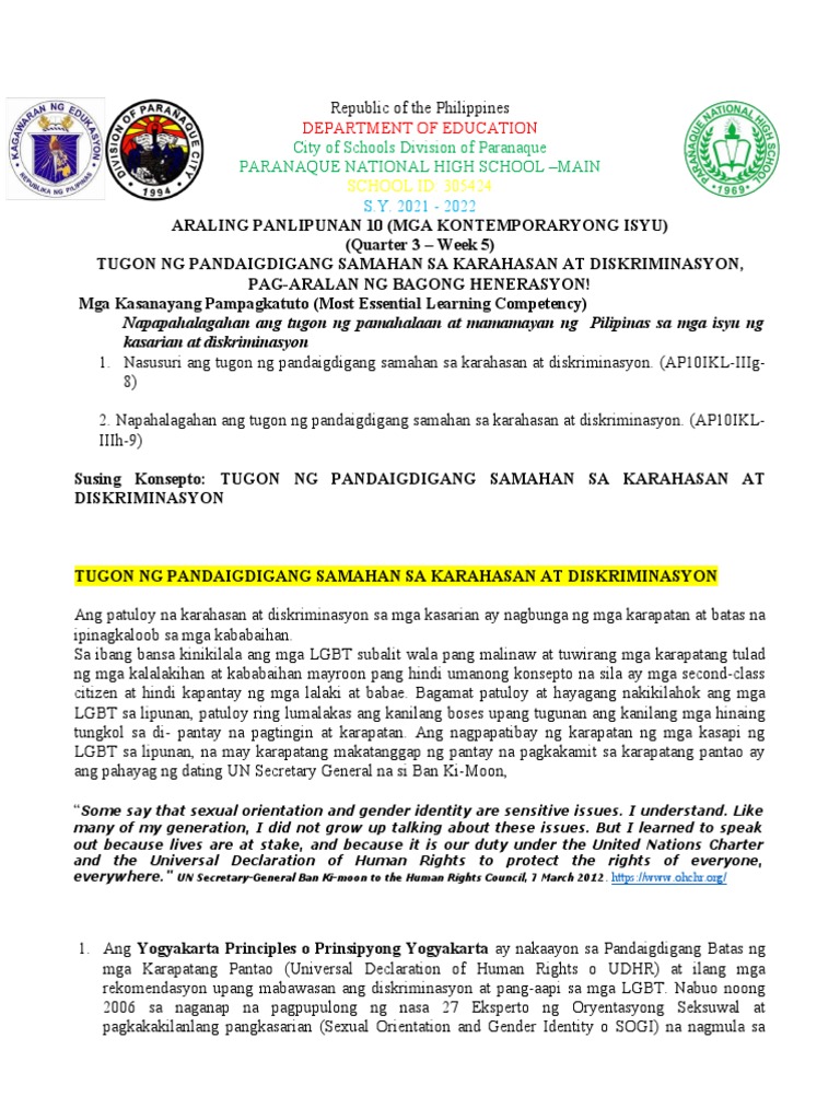 Quarter-3-Week-5-TUGON NG PANDAIGDIGANG SAMAHAN SA KARAHASAN AT ...