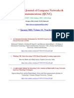 Current Issue - January 2023, Volume 15, Number 1 - The International Journal of Computer Networks & Communications (IJCNC)