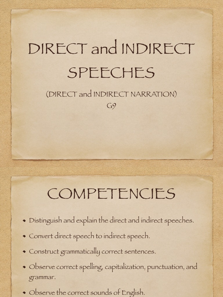 Direct and Indirect Speech Guide | PDF | Grammatical Tense | Semantic Units