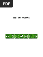 List of Nouns