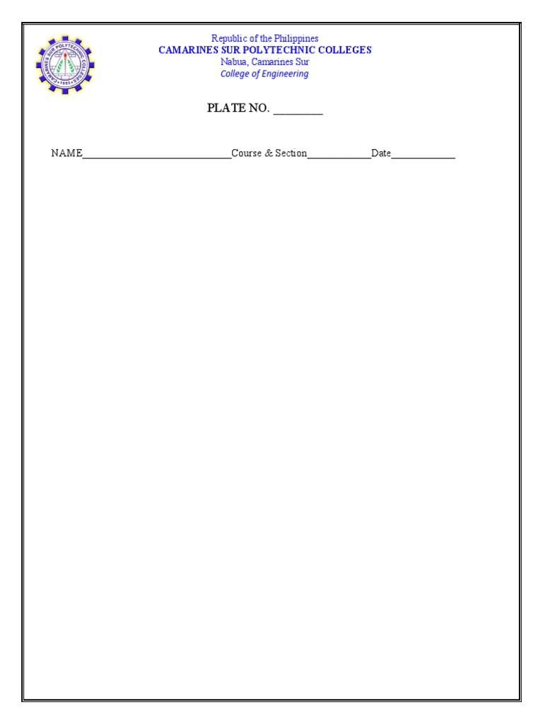 Plate Template | PDF