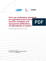 How Can Evidentiary Standards Be Regulated at The International Level For Verifiable and Transparent Attributions of Cyberattacks To States?