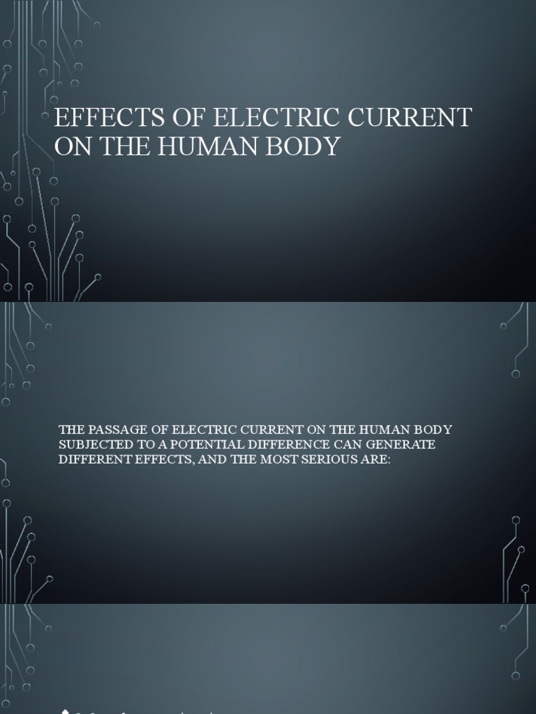 Effects of Electric Current On The Human Body PDF
