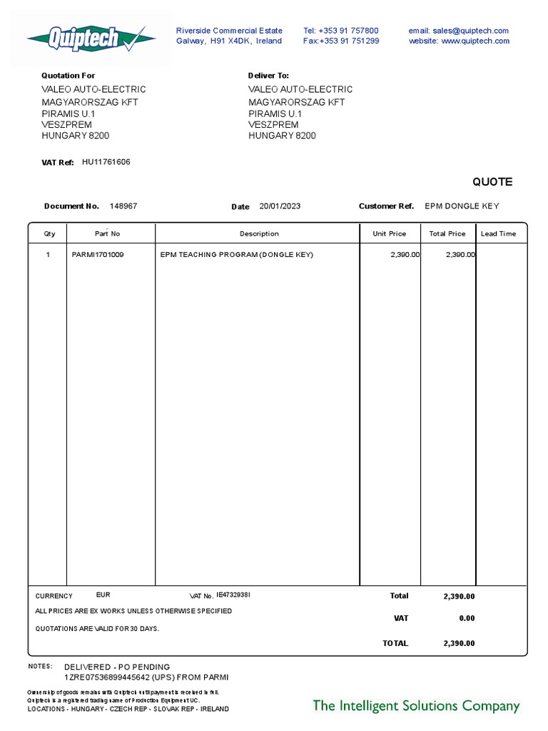 Sales Quotation - 20230120 - 081602 | PDF