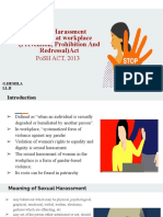 Sexual Harassment of Women at Workplace (Prevention, Prohibition and Redressal) Act