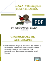 Cronograma y Recursos de La Investigación