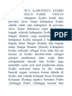 Asal Usul Kabupaten Kediri Abdurrahman Farih Usman