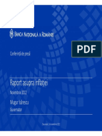 BNR Raport Asupra Inflației, Noiembrie 2022