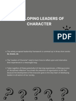 Developing Leaders of Character