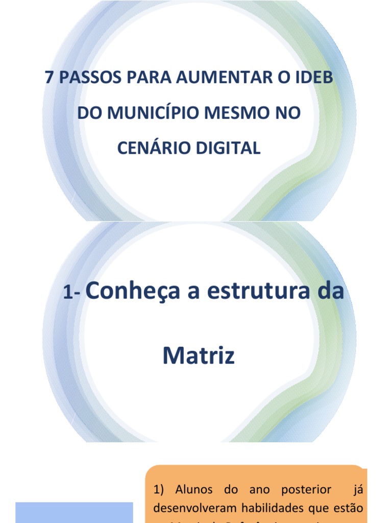 7 Passos para Melhorar o IDEB Municipal | PDF | Pedagogia | Matemática