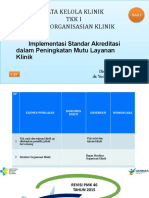 Tata Kelola Klinik I Pengorganisasian Klinik