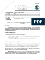 ESC 1 Teaching Strategies Approaches and Methods Under DepEd K 12 Curriculum