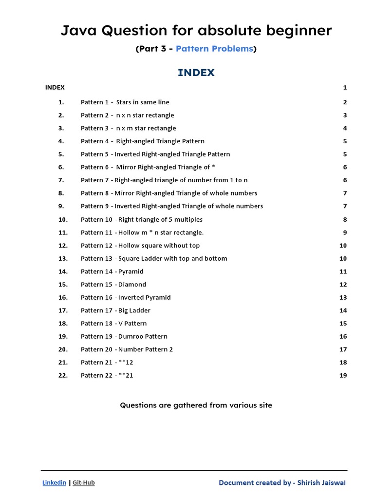 Java Question For Absolute Beginner | PDF | Elementary Mathematics ...