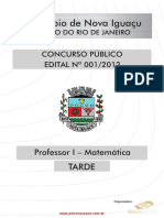 Concurso Professor Matemática Nova Iguaçu