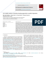 An In-Depth Analysis of Machine Learning Approaches To Predict Depression