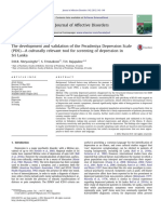 The Development and Validation of The Peradeniya Depression Scale (PDS) - A Culturally Relevant Tool For Screening of Depression in Sri Lanka