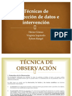 Técnicas de Recolección de Datos e Intervención