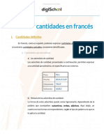 Nombrar Cantidades en Francés: I. Candidades Definidas