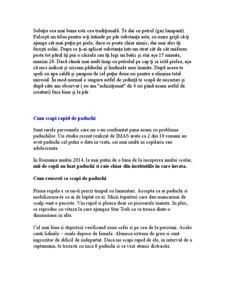 Paduchi Pediculoza | PDF