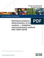 Petroleum Products - Determination of Sulfur Content - Oxidative Microcoulometry Method (ISO 16591:2010)