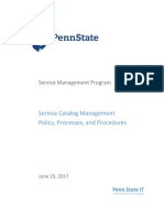 2.4 Service Catalog Management Policy, Processes, and Procedures