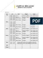 JADWAL BELAJAR R1