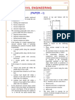 IES OBJ Civil Engineering 2001 Paper I