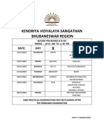 Revised SECOND PREBOARD DATE SHEET