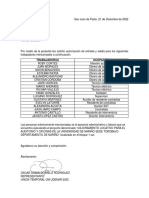 Oficio Solicitud Autorizacion Entrada y Salida Obreros