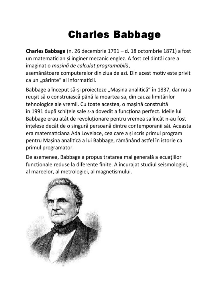Charles Babbage | PDF