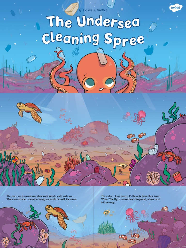 T e 1648036935 The Undersea Cleaning Spree Story Powerpoint Ver 2 PDF
