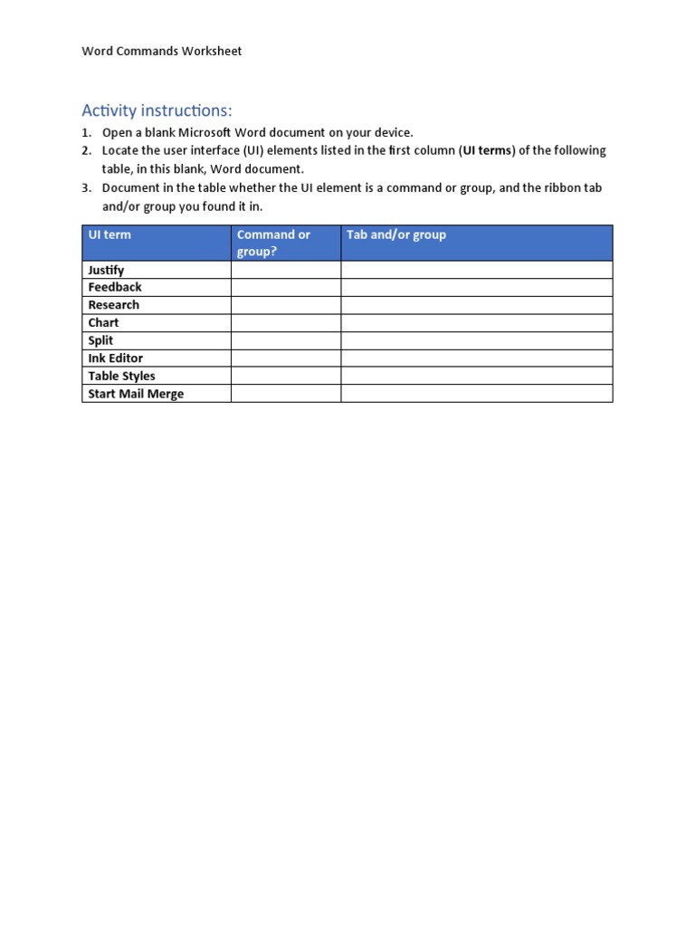 Grouping Elements in Word | PDF
