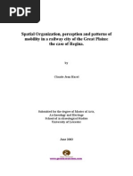 Spatial Organization, Perception and Patterns of Mobility in A Railway City of The Great Plains: The Case of Regina