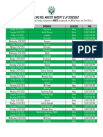 2023 Master Schedule