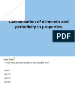 Classification of Elements and Periodicity in Properties - Question Bank
