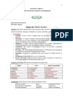 Correction of Activites Lecture 04market Structure