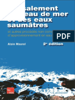 Dessalement de Leau de Mer Et Des Eaux Saumatres