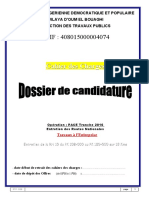 Dossier de Condidature Modifié