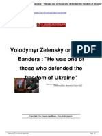 Volodymyr Zelensky On Stepan Bandera He Was One of Those - A1006