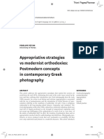 Appropriative Strategies Vs Modernist or