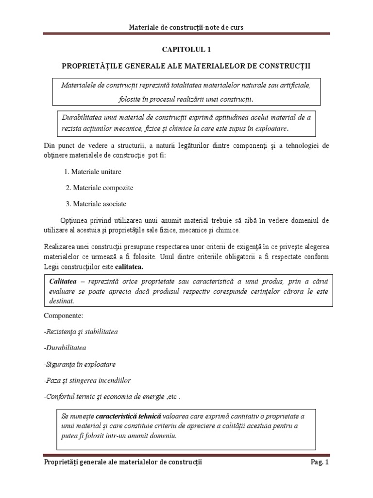 Curs 1. Proprietati Generale 2020 | PDF