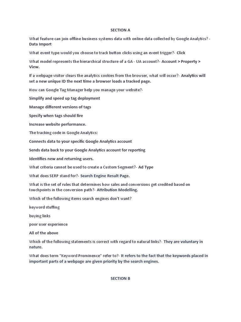 WSMA 2021-22 Question Paper Answered | PDF | Search Engine Optimization ...