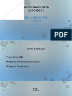 Week 9 &10 - 21 Nov 2022 SQL DDL Dan DML