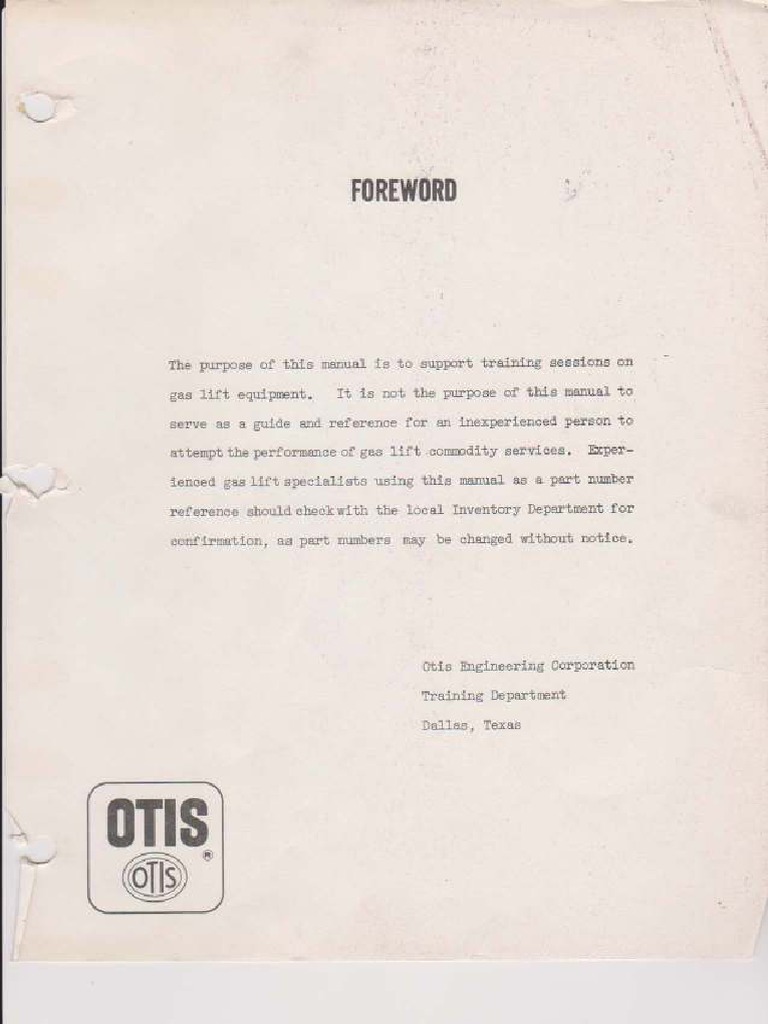 88 Otis Gas Lift Manual PDF