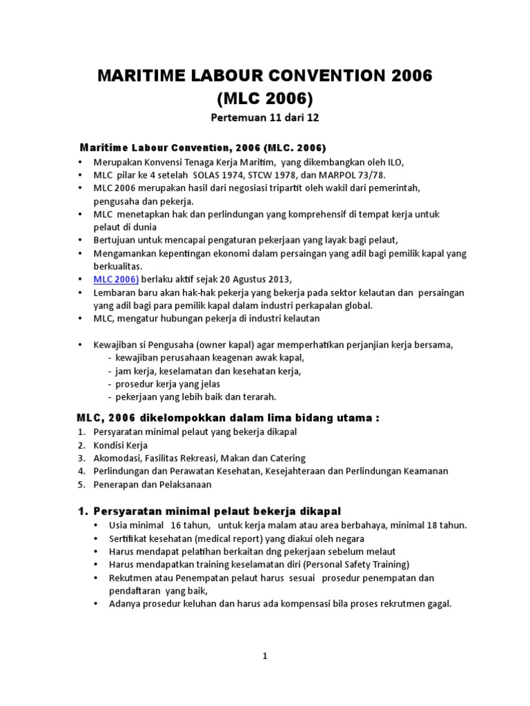 Bahan 11 MLC 2006 | PDF