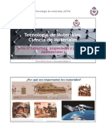 Tecnología de Materiales: Ciencia de Materiales: Tema 1. Estructura, Propiedades y Procesado de Materiales I