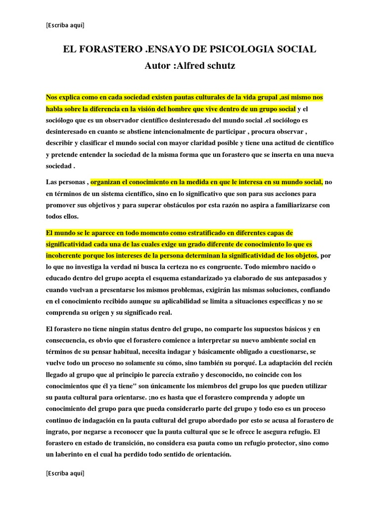 El Forastero | PDF | Conocimiento | Sociedad